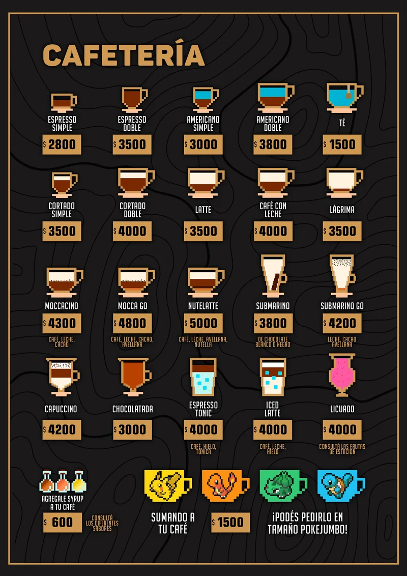 Segunda página del menú digital detallando tostados, combos de merienda y opciones de cafetería especial